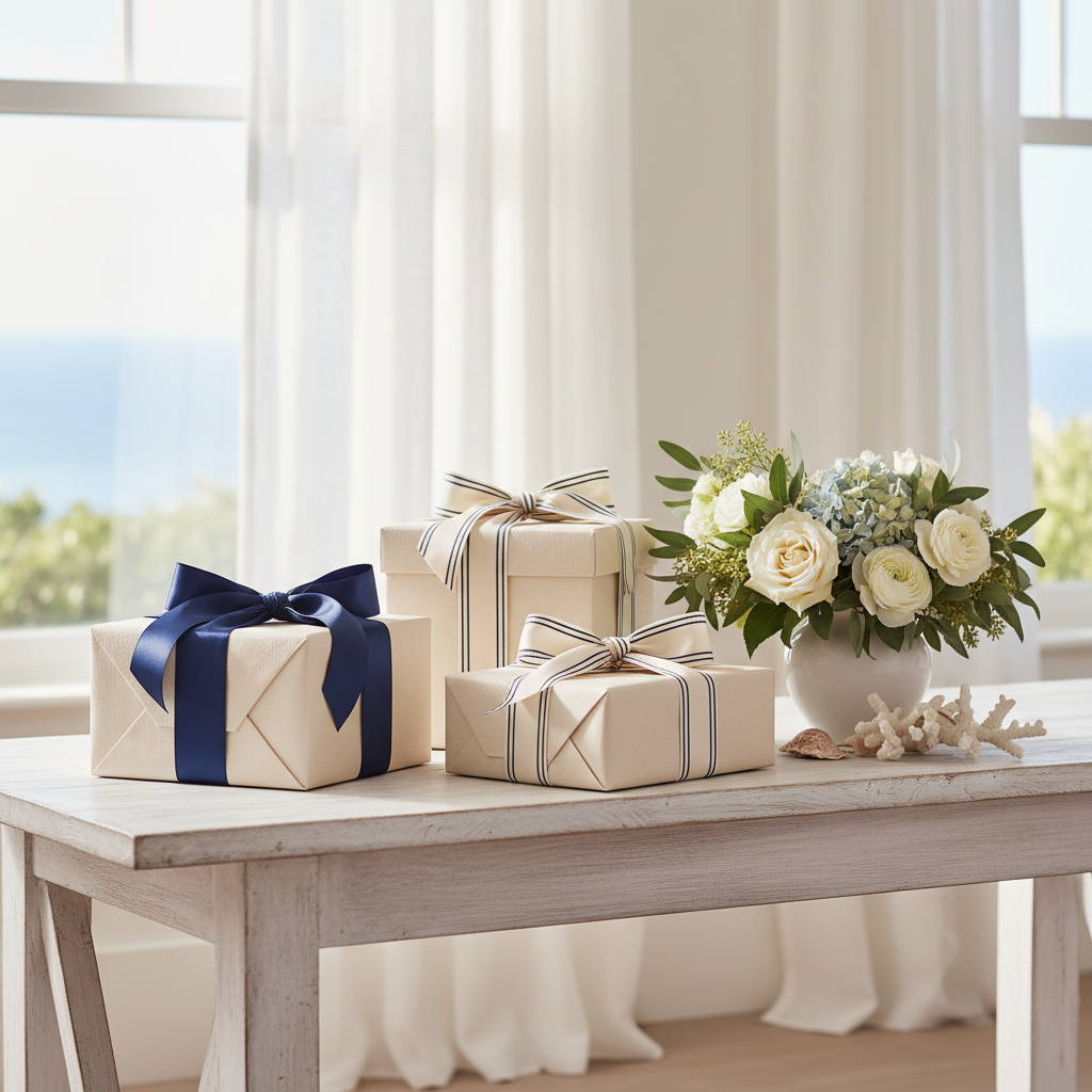 Gift boxes with ribbon